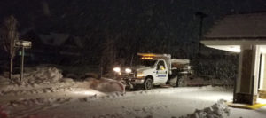 commercial snow plowing service